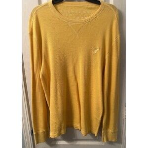 American Eagle‎ Mens Shirt Size Large Yellow Long Sleeve